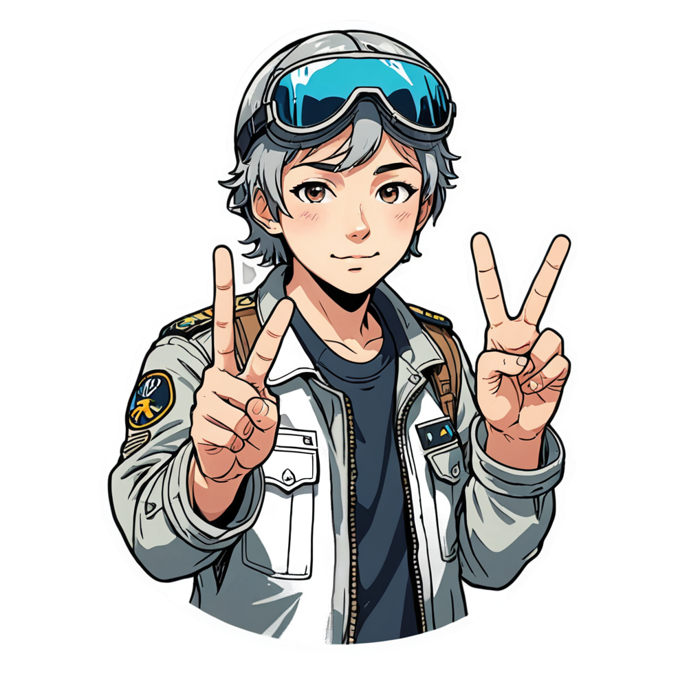 Mecha Pilot (watercolor) — anime stickers