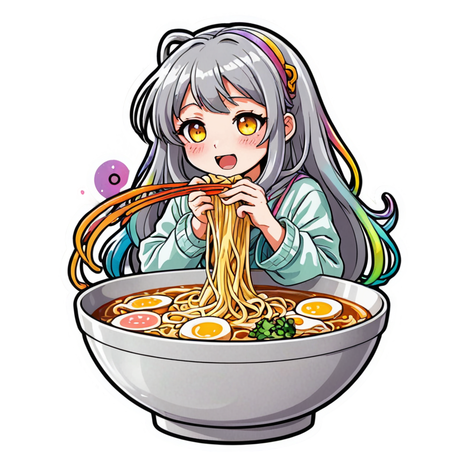 Ramen Lover (holographic) — anime stickers