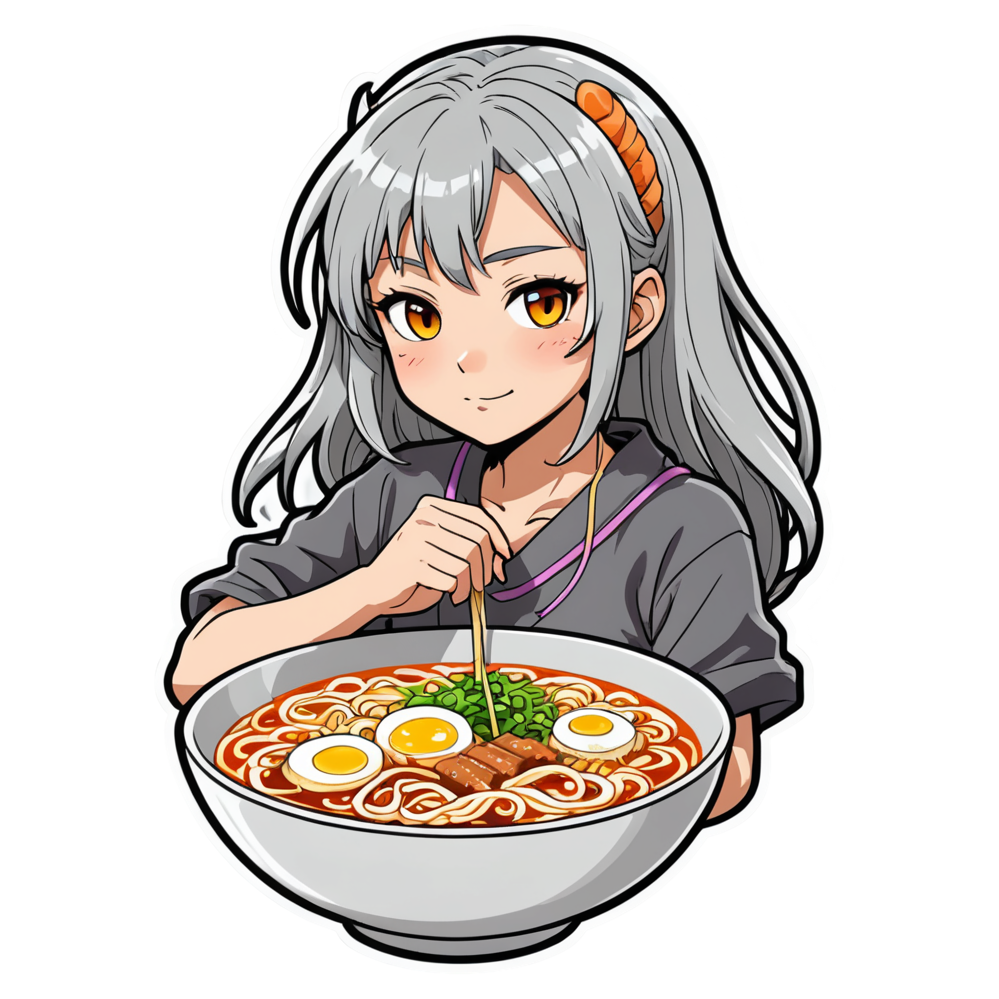 Ramen Lover (neon) — anime stickers