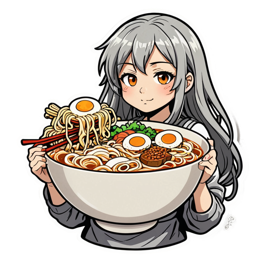 Ramen Lover (papercut) — anime stickers