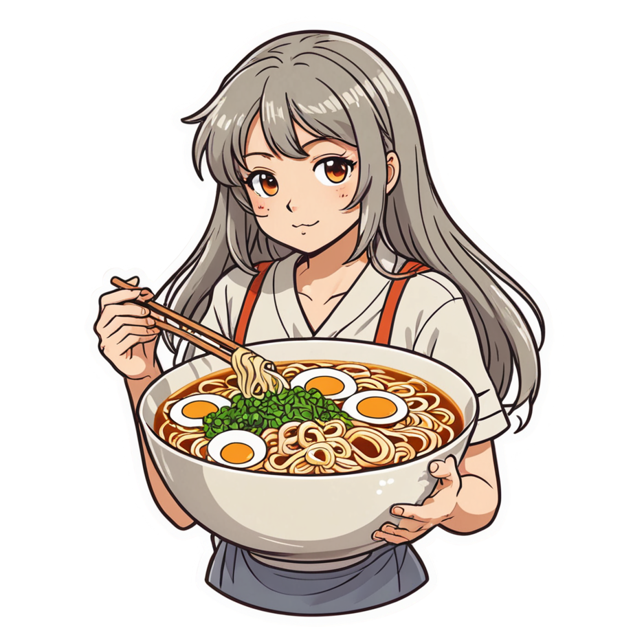 Ramen Lover (retro) — anime stickers
