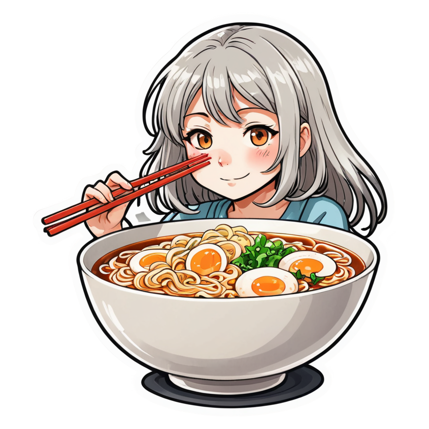 Ramen Lover (watercolor) — anime stickers