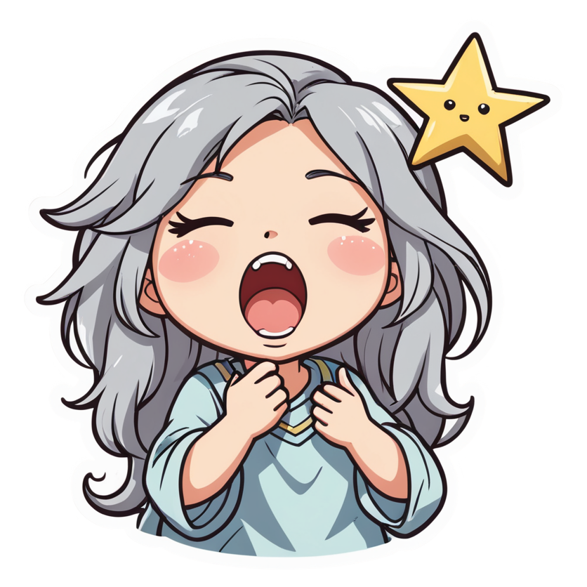 Sleepy Chibi (kawaii) — kawaii stickers