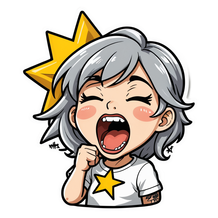 Sleepy Chibi (tattoo) — anime stickers
