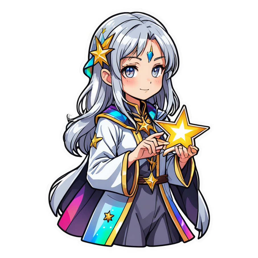 Star Mage (holographic) — anime stickers