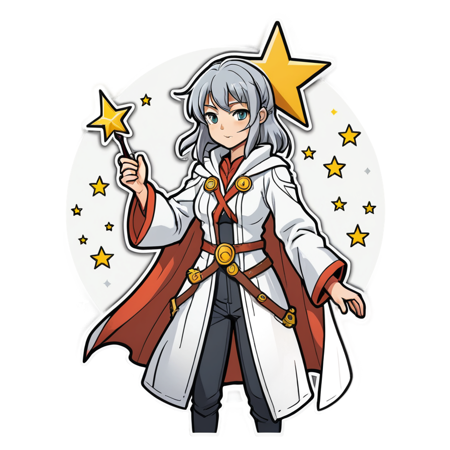 Star Mage (lineart) — anime stickers