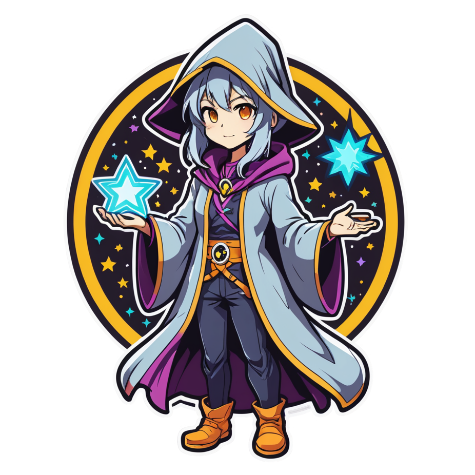Star Mage (neon) — anime stickers