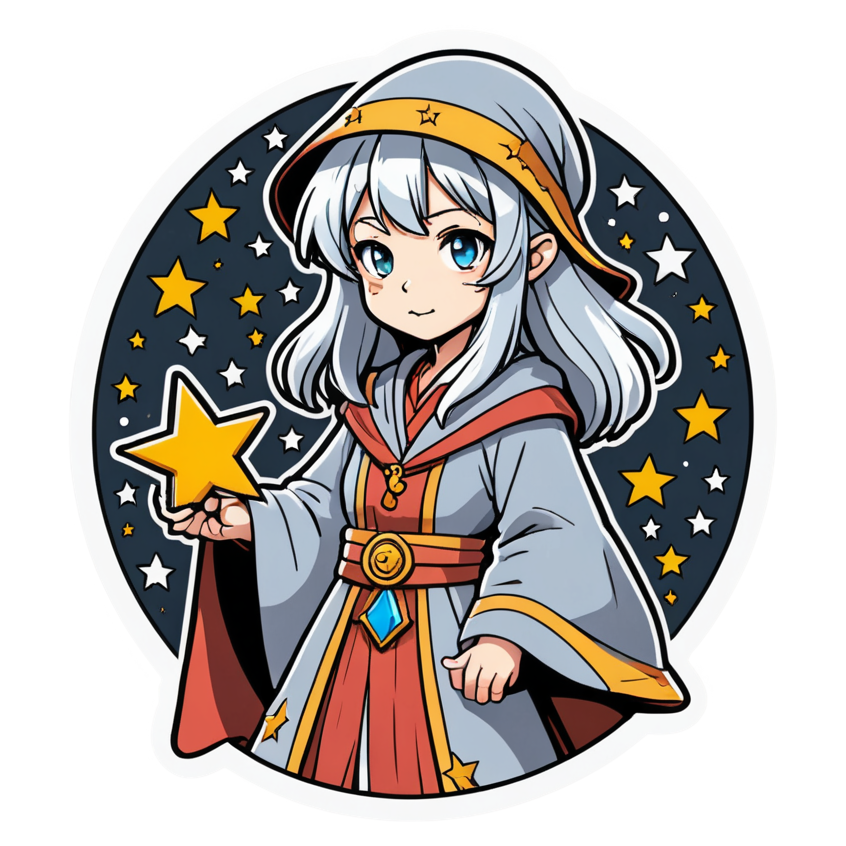 Star Mage (papercut) — anime stickers