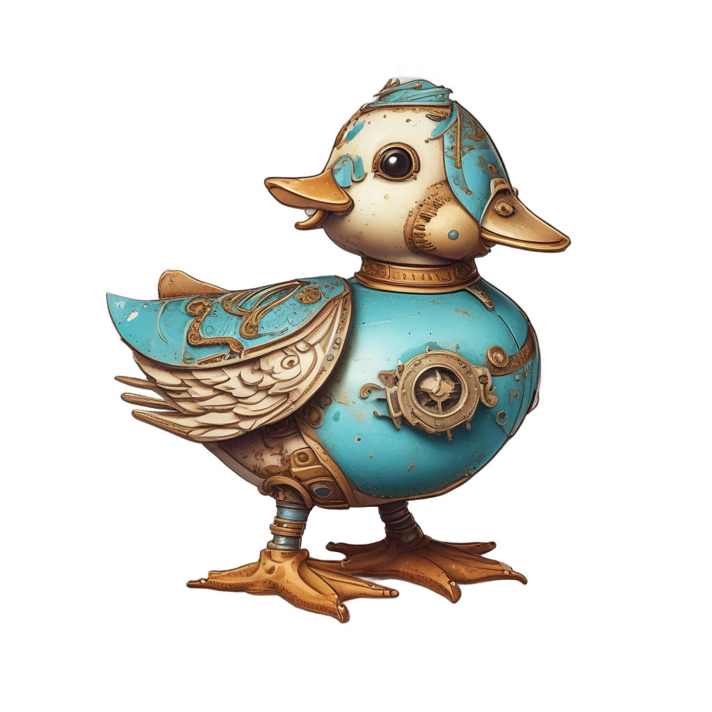 Antique Toy Duck — farm nursery stickers