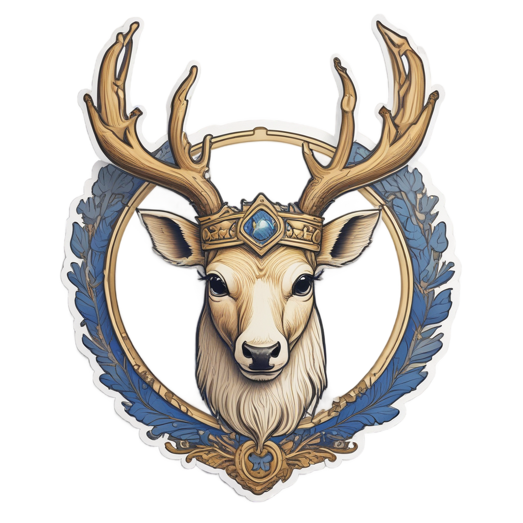 Antler Crest Crown — outdoorsman stickers