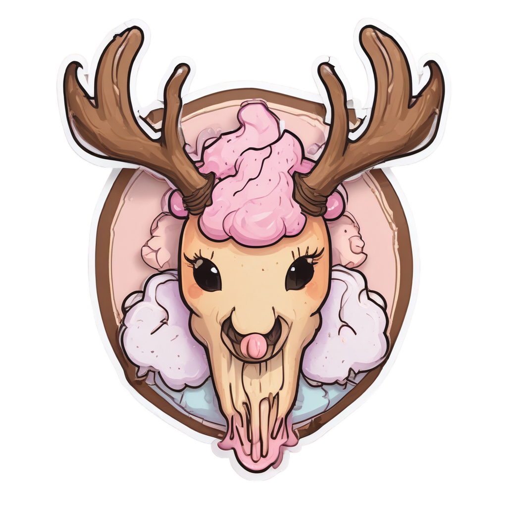 Antler Crest Ice Cream — outdoorsman stickers