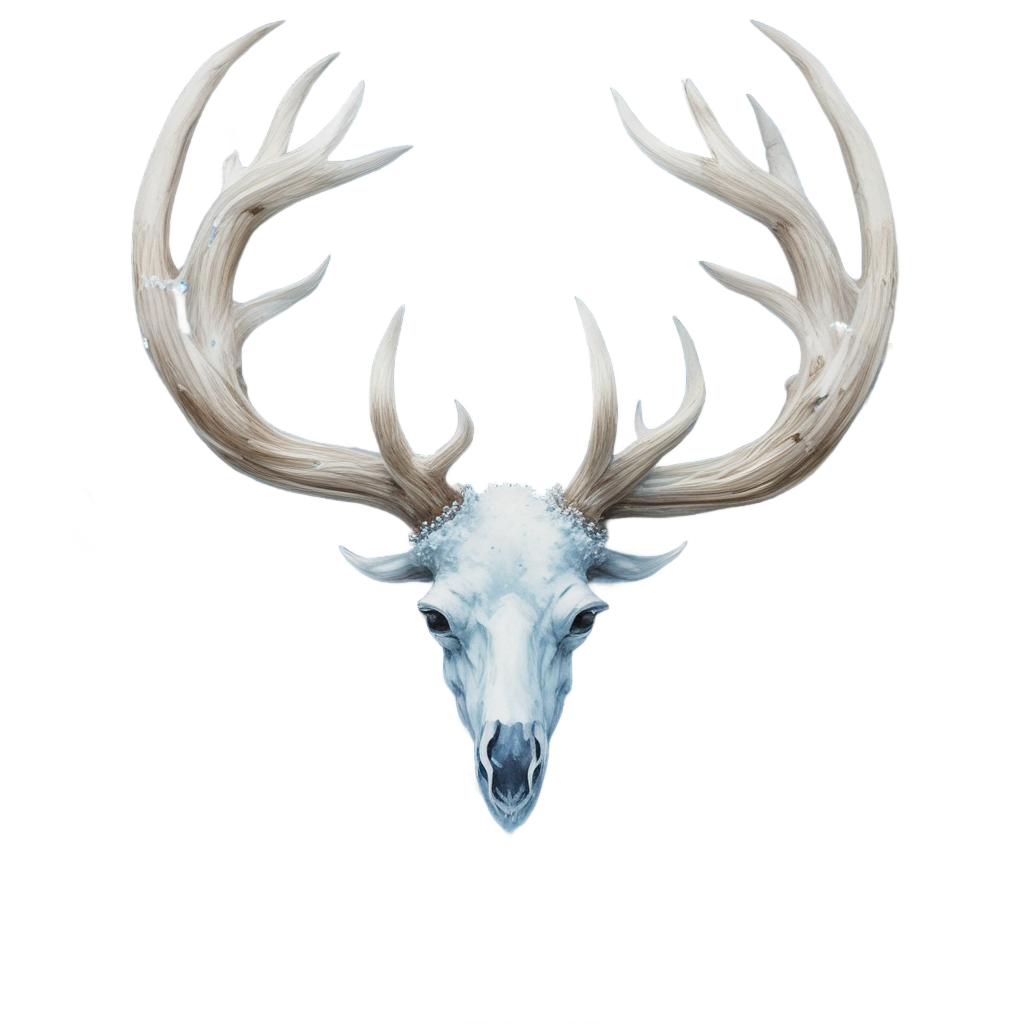 Antler Crest in Ice — outdoorsman stickers