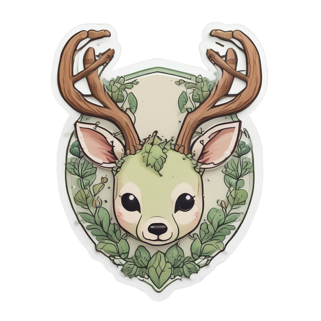 Antler Crest Sprout — outdoorsman stickers