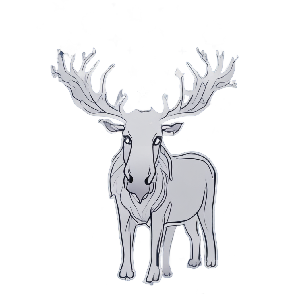 Antler-Crowned Starry Moose — outdoorsman stickers
