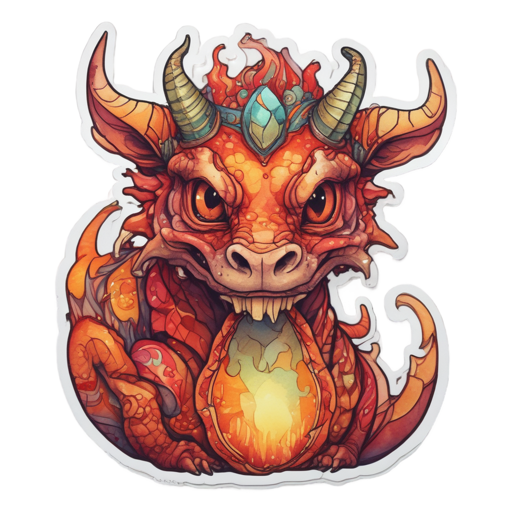 Antler Dragon Flame — outdoorsman stickers