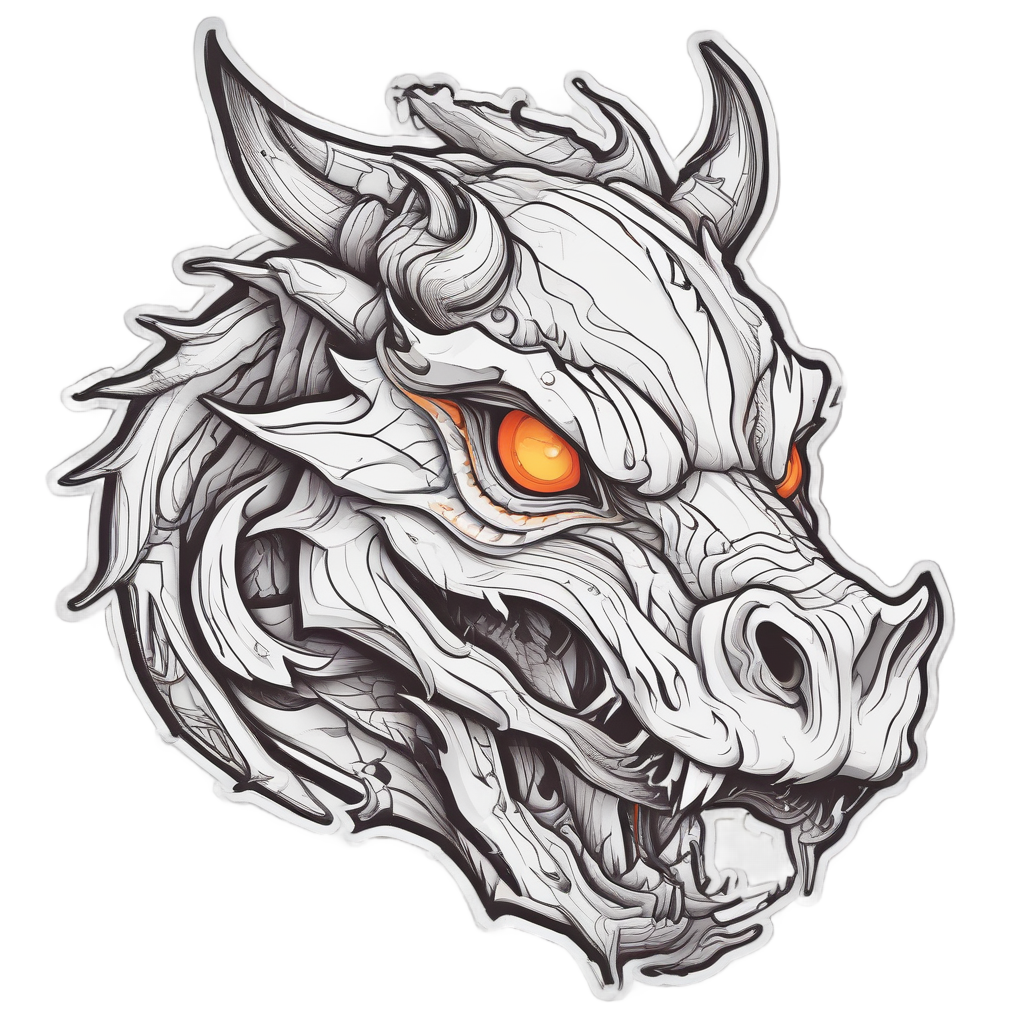 Antler Dragon Head — outdoorsman stickers