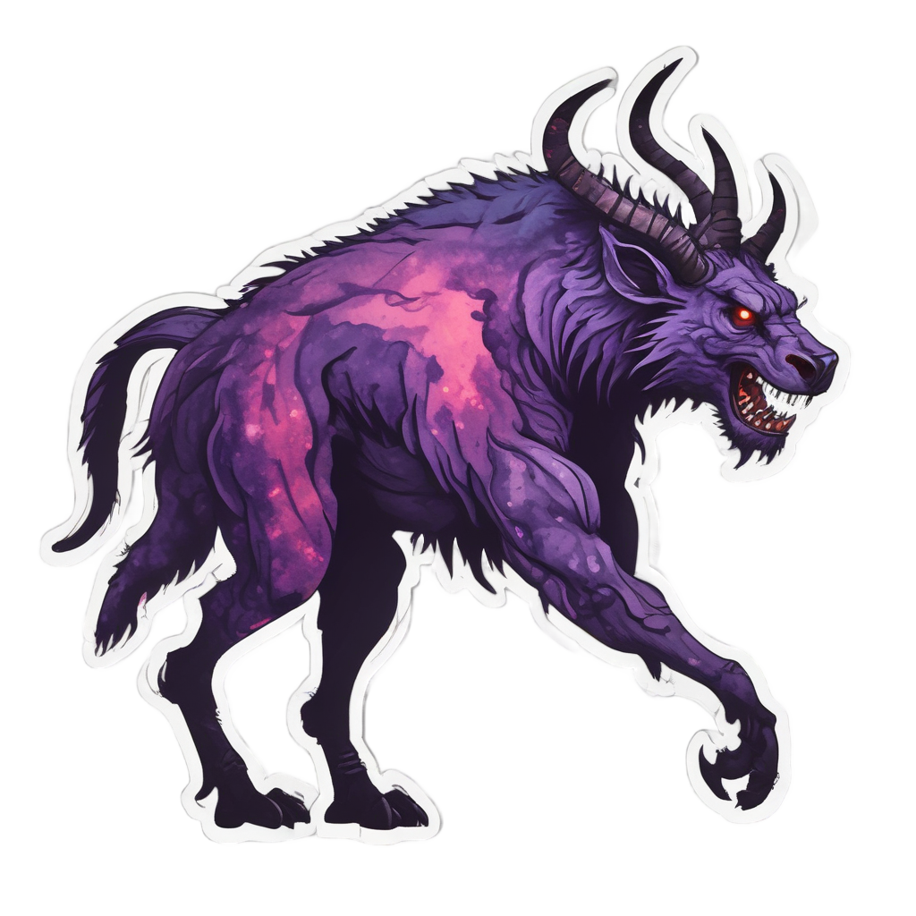Antler Nightmare Beast — outdoorsman stickers