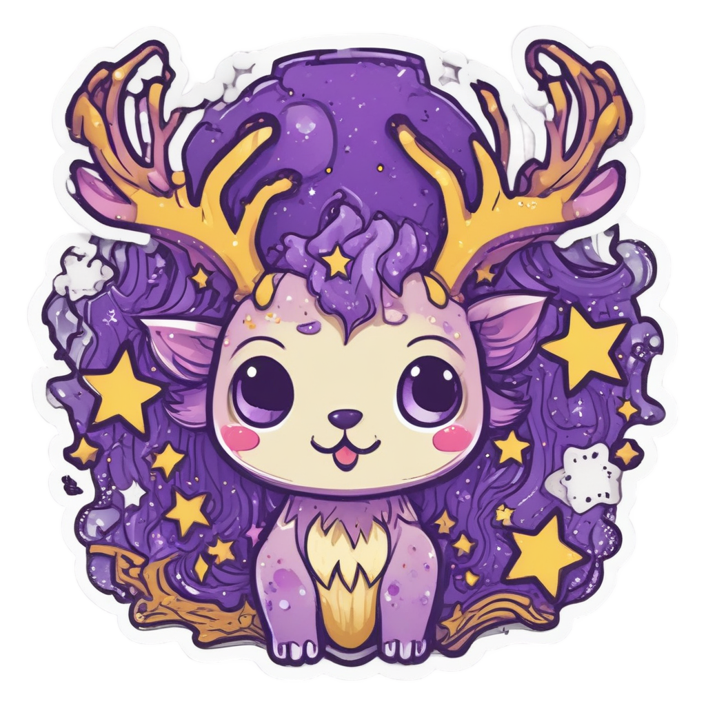 Antler Sparkle Surprise — outdoorsman stickers