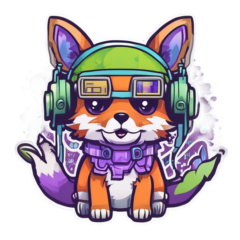 Antlered Pixel Gamer Fox — outdoorsman stickers