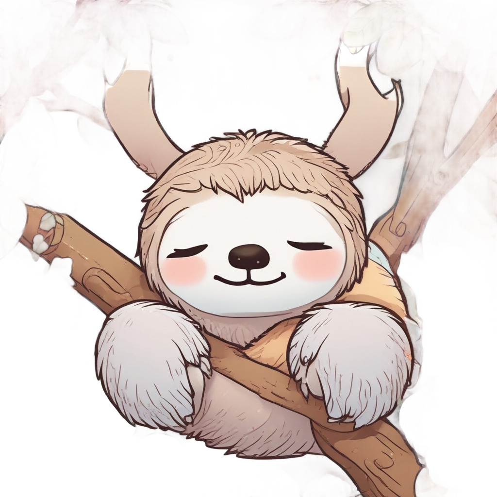 Antlered Rainbow Sloth — outdoorsman stickers