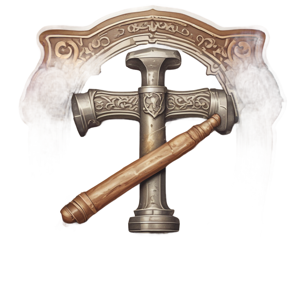 Anvil and Forge Crest — garage stickers