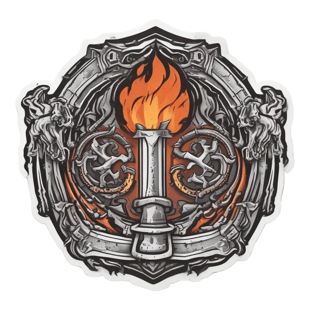 Anvil and Forge Insignia — garage stickers