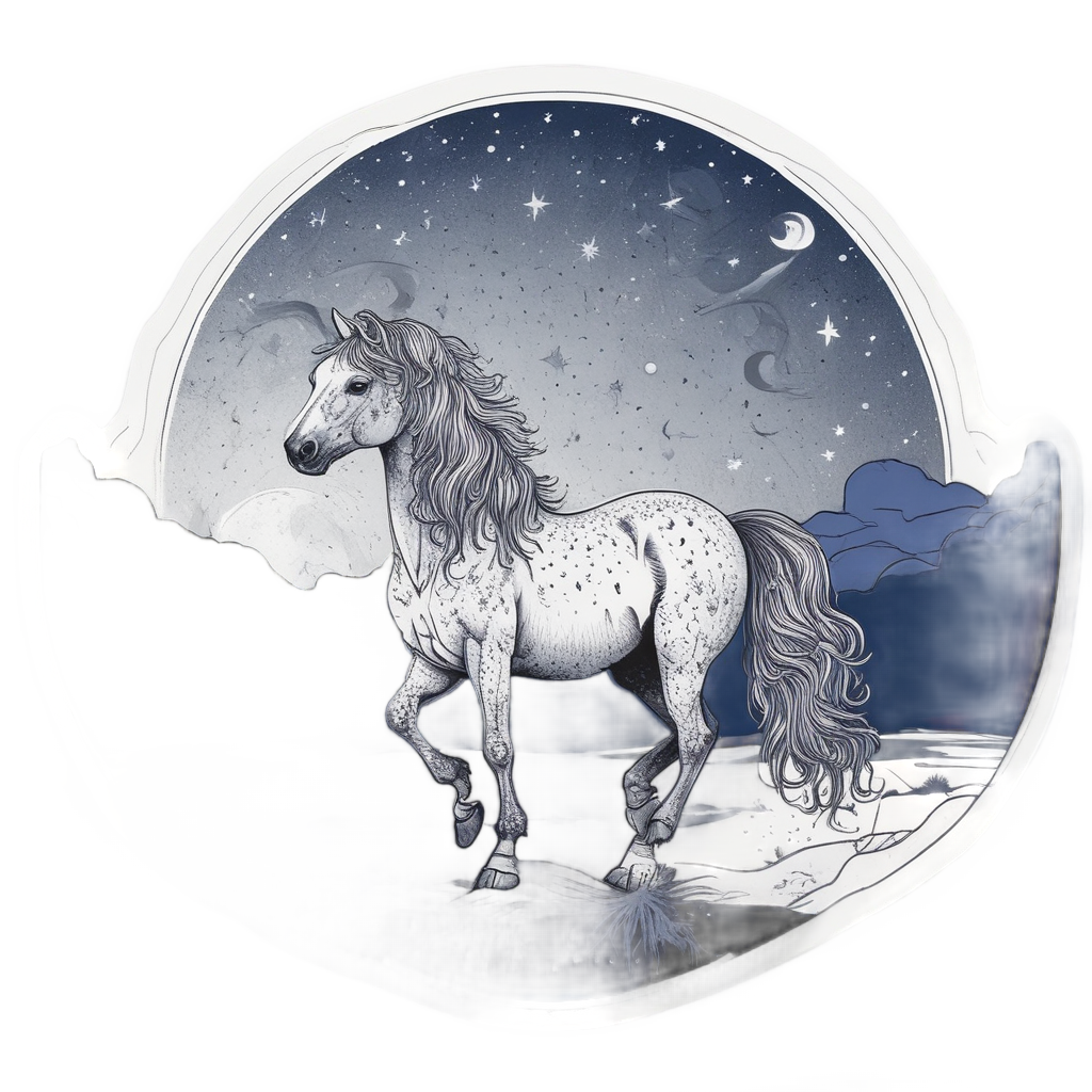 Appaloosa in Moonlight — animals & pets stickers
