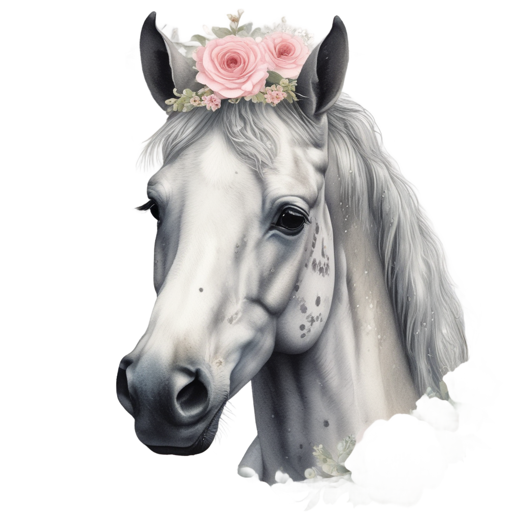 Appaloosa with Floral Crown — animals & pets stickers