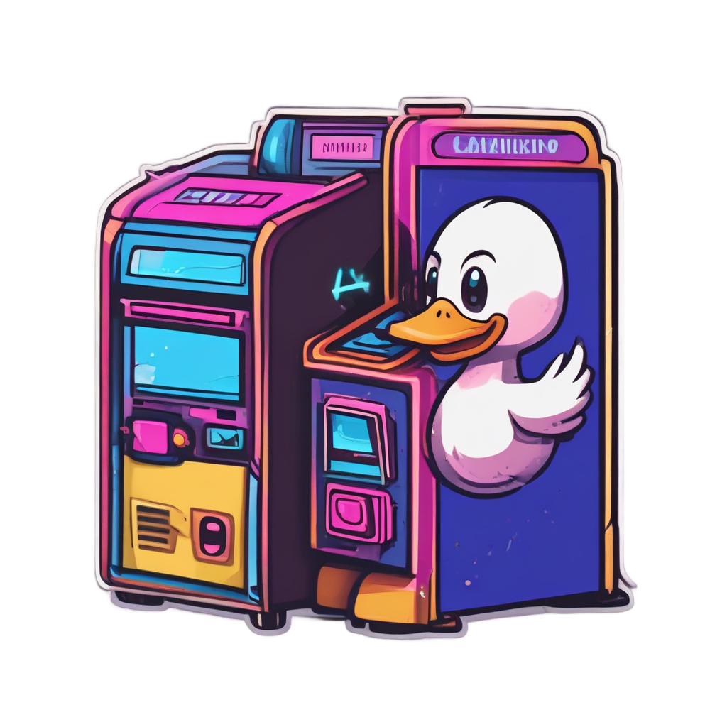 Arcade Ace Duck — farm nursery stickers
