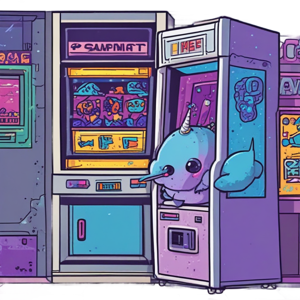 Arcade Narwhal Gamer — gamer stickers