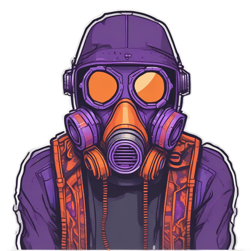 Arcade Outlaw Stance — gas mask stickers