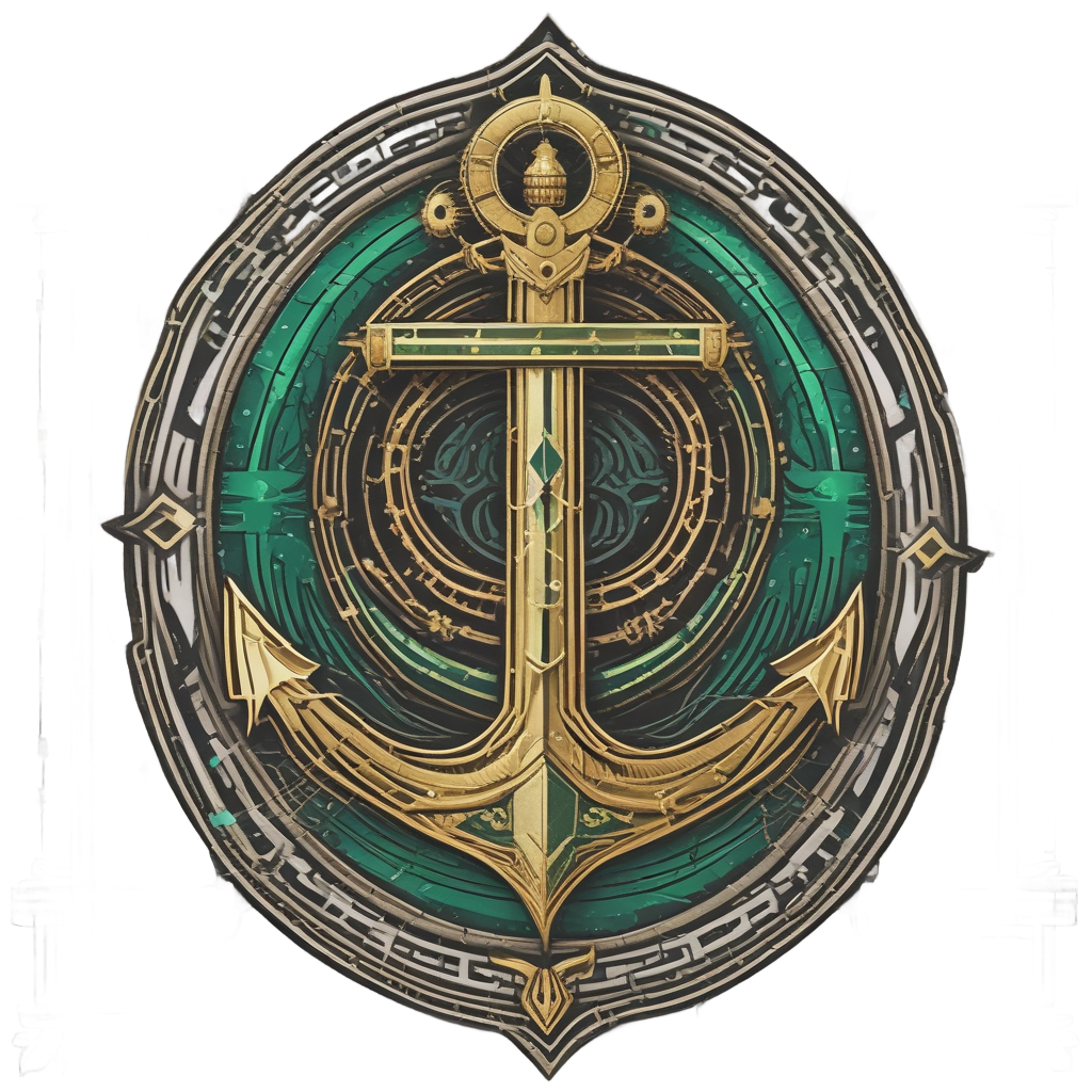 Art Deco Anchor — american traditional stickers