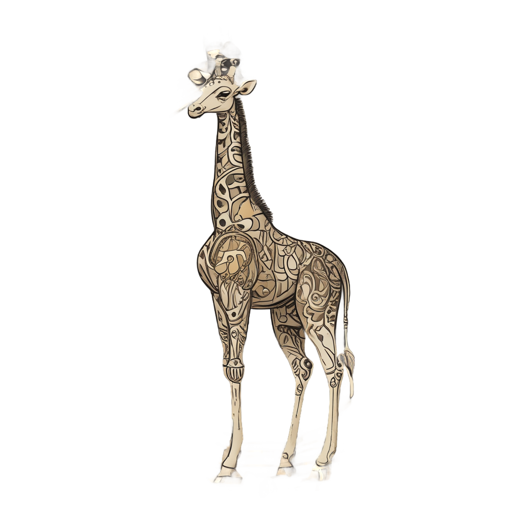 Art Deco Giraffe — safari nursery stickers