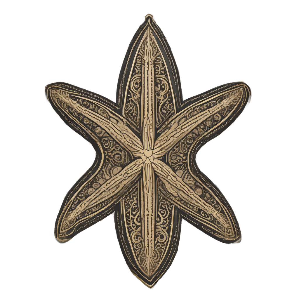 Art Deco Starfish — ocean nursery stickers