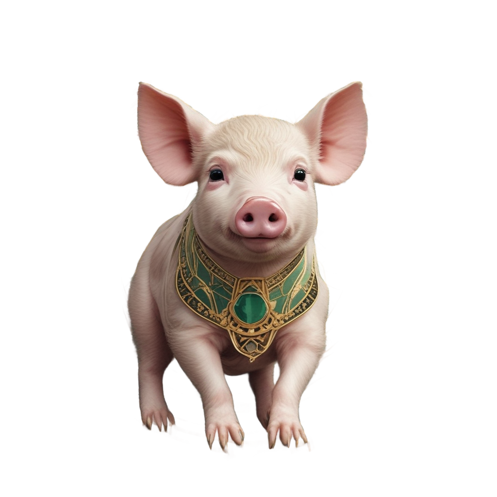 Art Deco Styled Piglet — farm nursery stickers