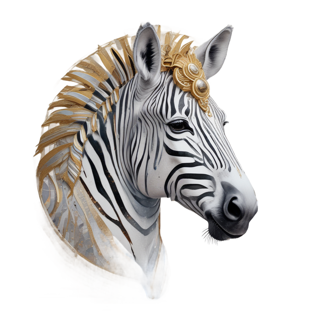Art Deco Zebra Diva — safari nursery stickers