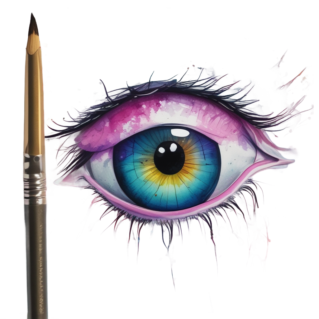 Artist Eye Painting Canvas — creepy-cute stickers