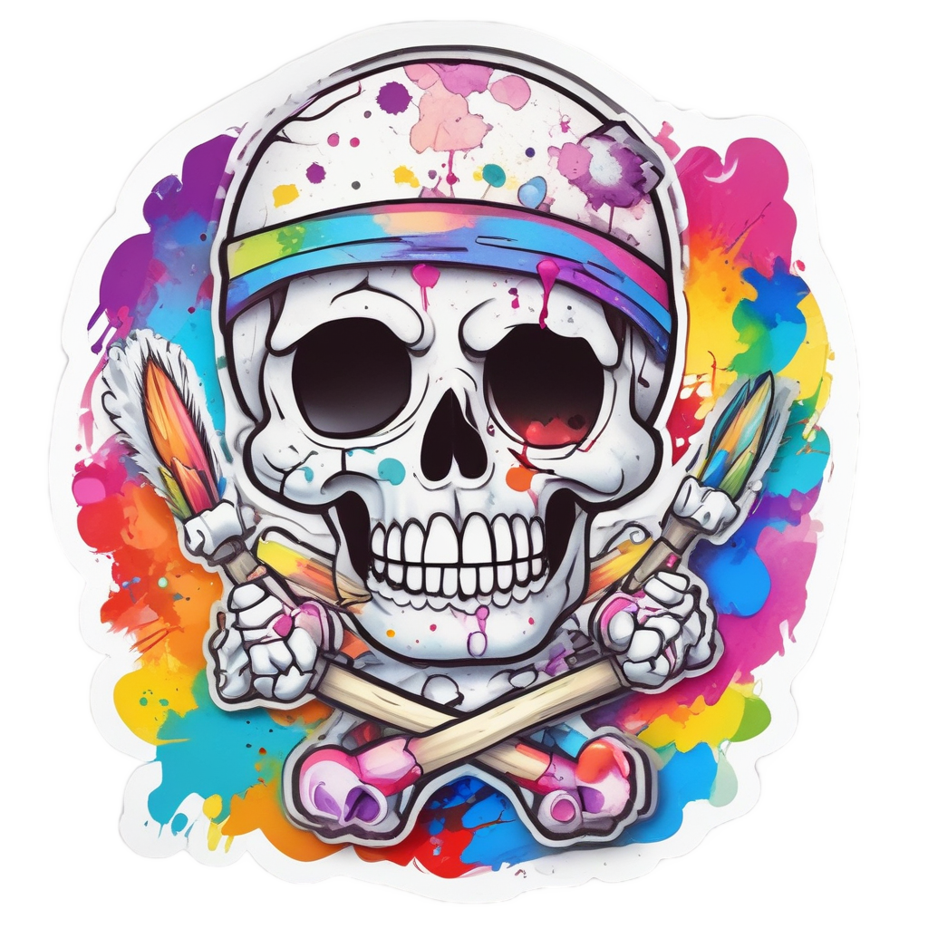 Artist Poison Creativity — skull & crossbones stickers