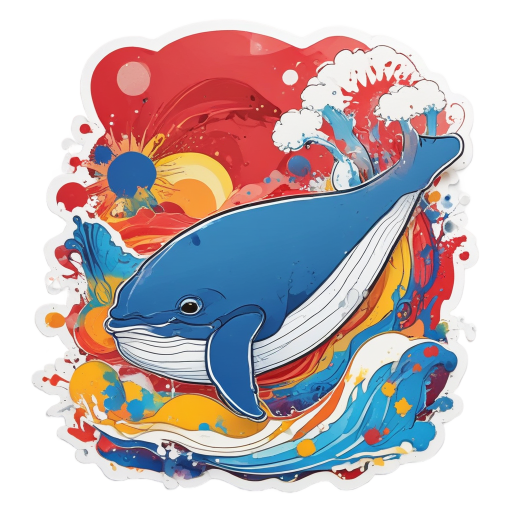 Artist Whale Painter — ocean nursery stickers