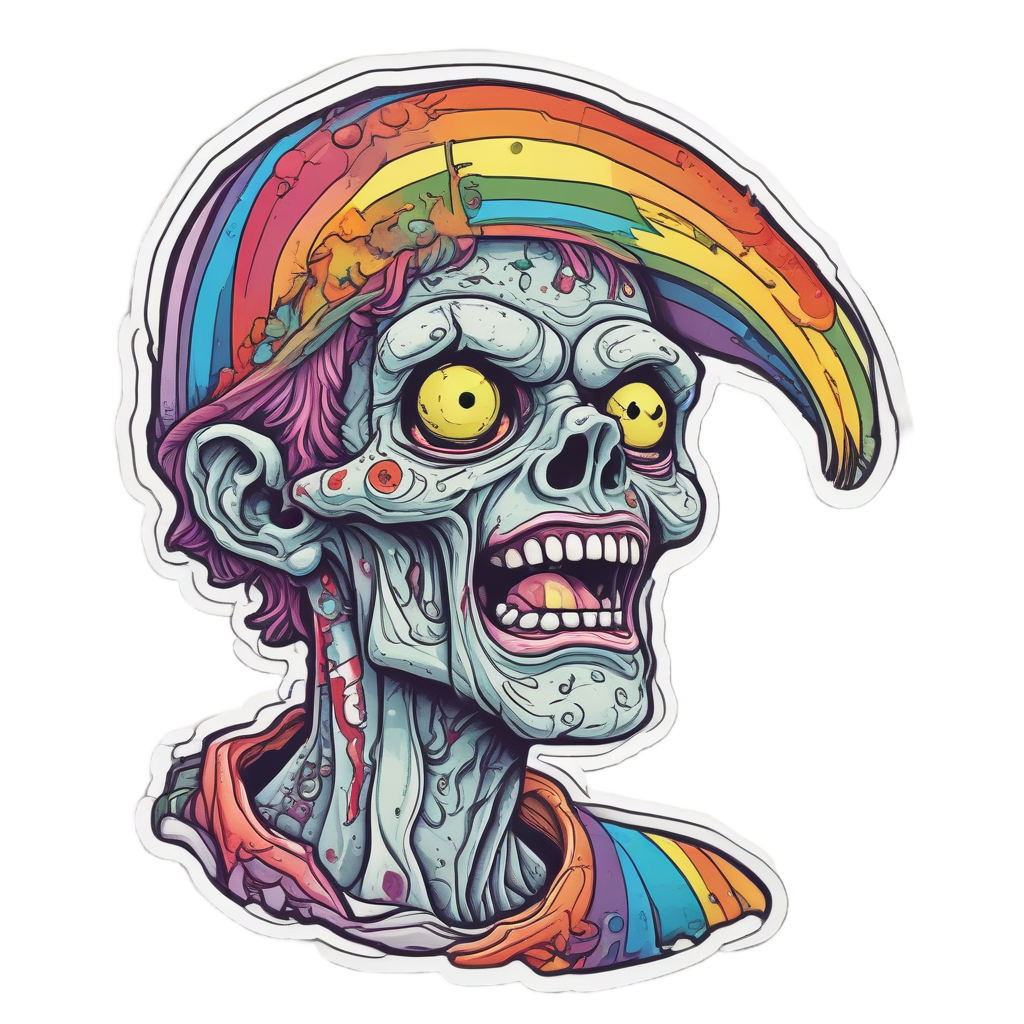 Artist with Crayon — creepy-cute stickers