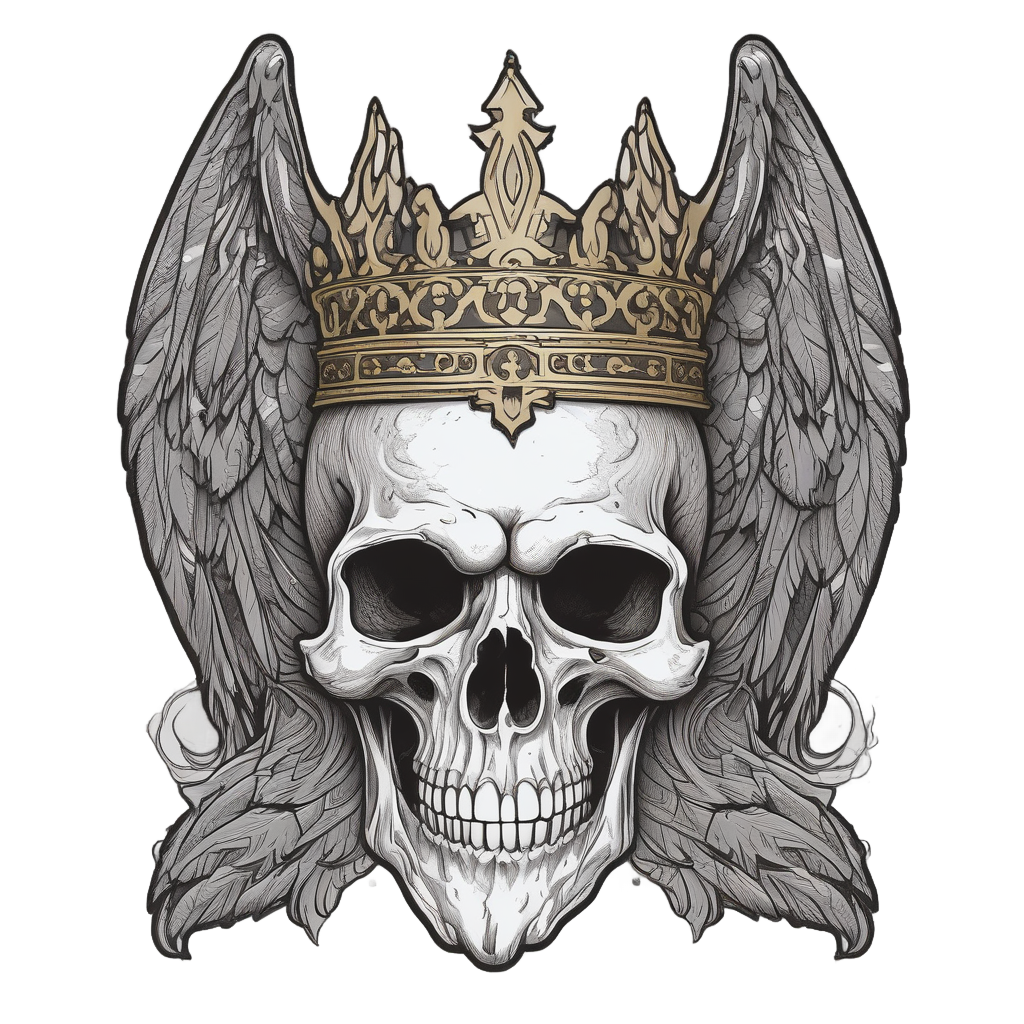Ashen Phoenix Crown — gothic stickers