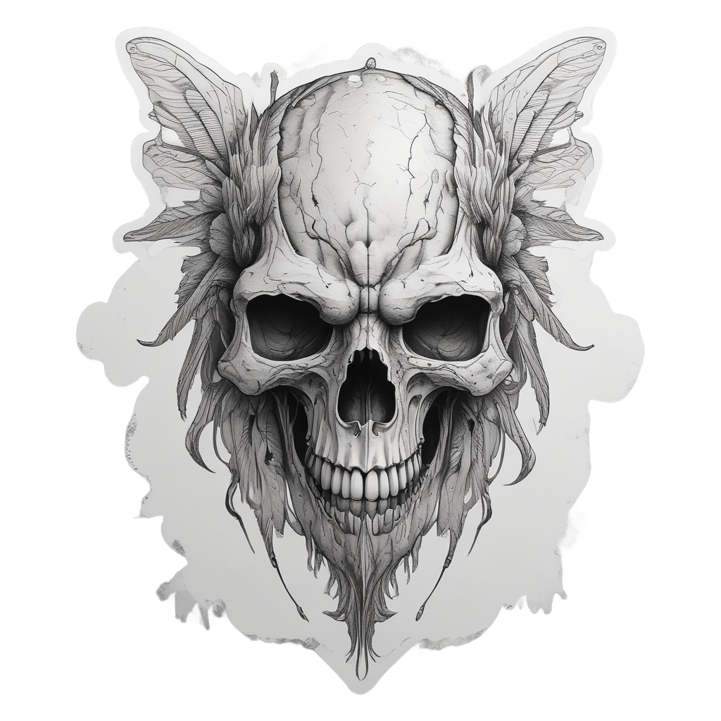 Ashen Soul Phoenix Skull — gothic stickers