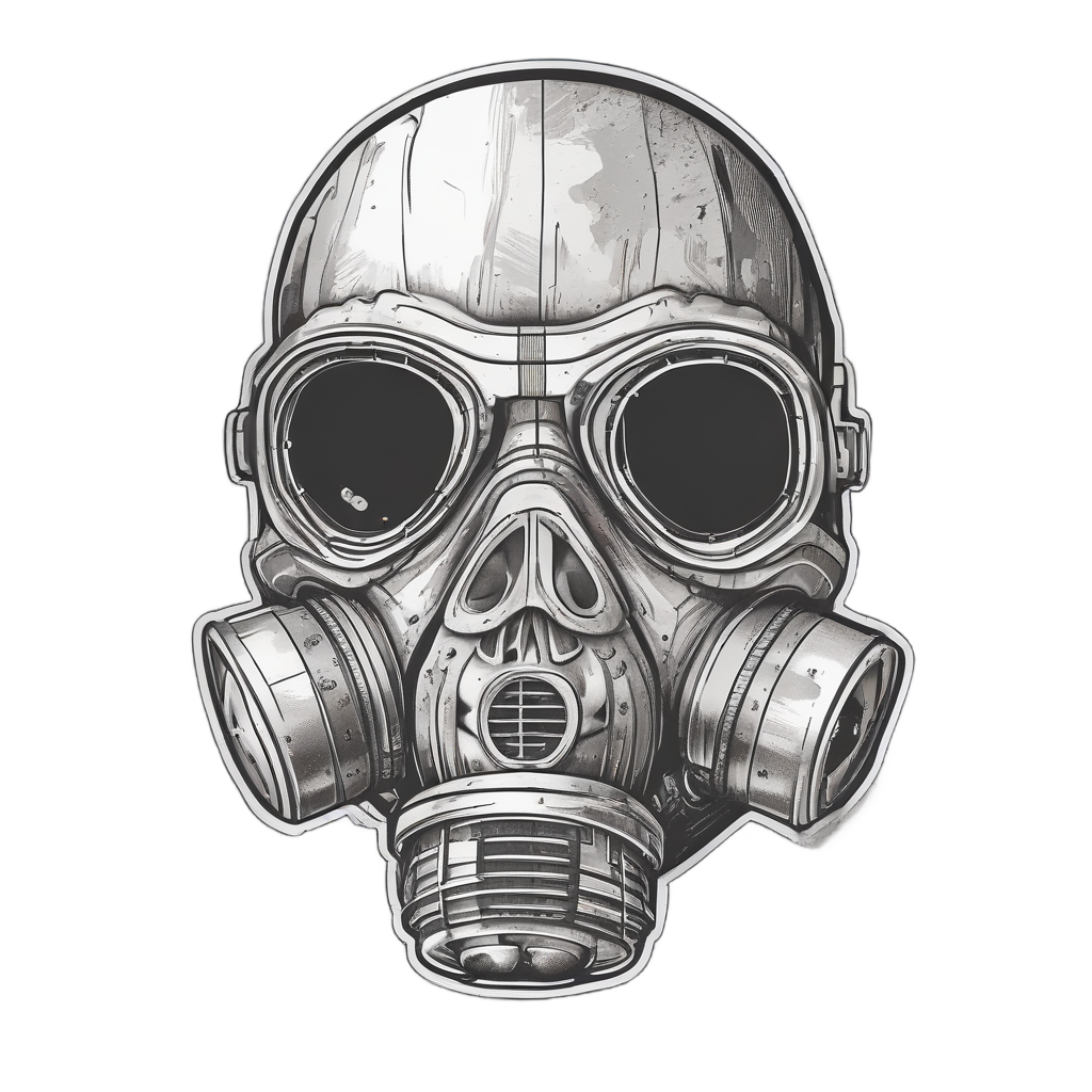 Ashfall Apocalypse Mask — gas mask stickers