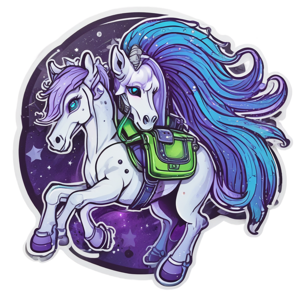 Astro Space Pony — animals & pets stickers