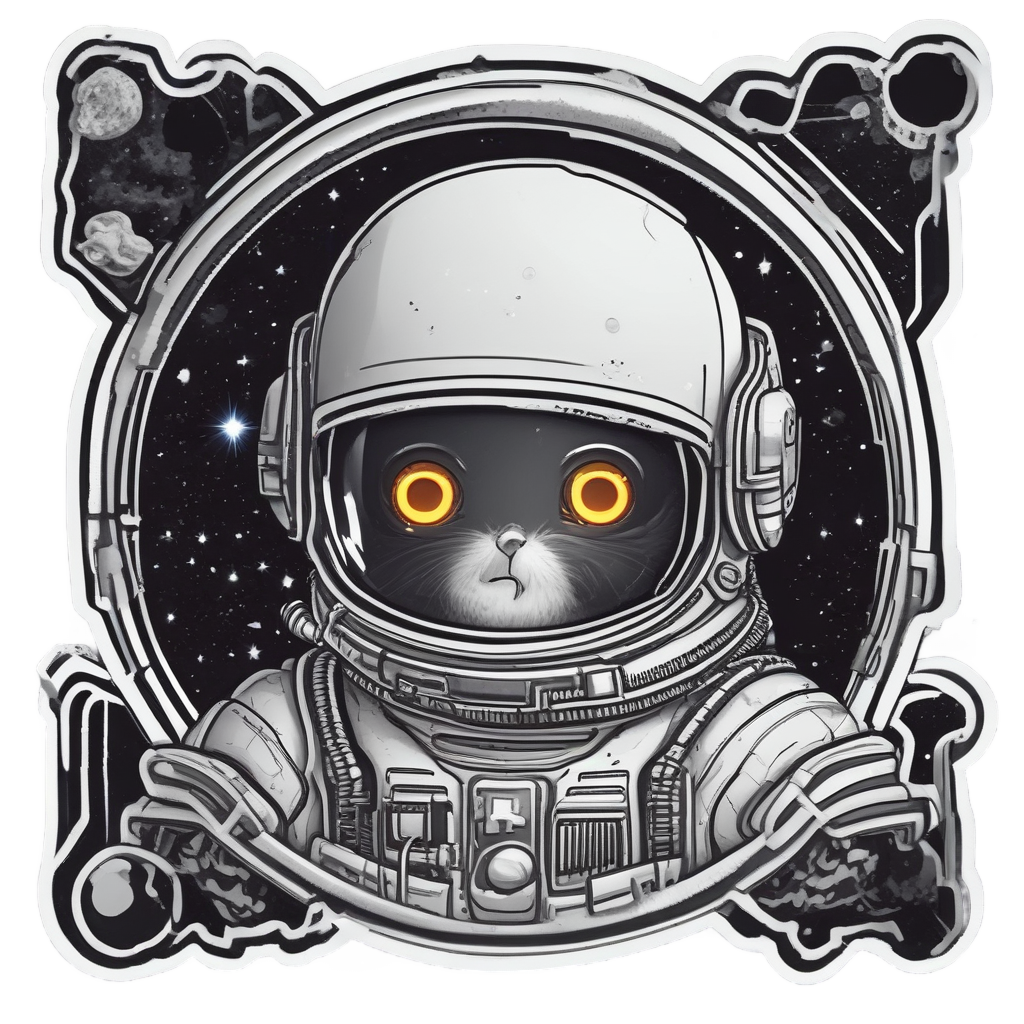 Astronaut Bolt Space — high voltage stickers