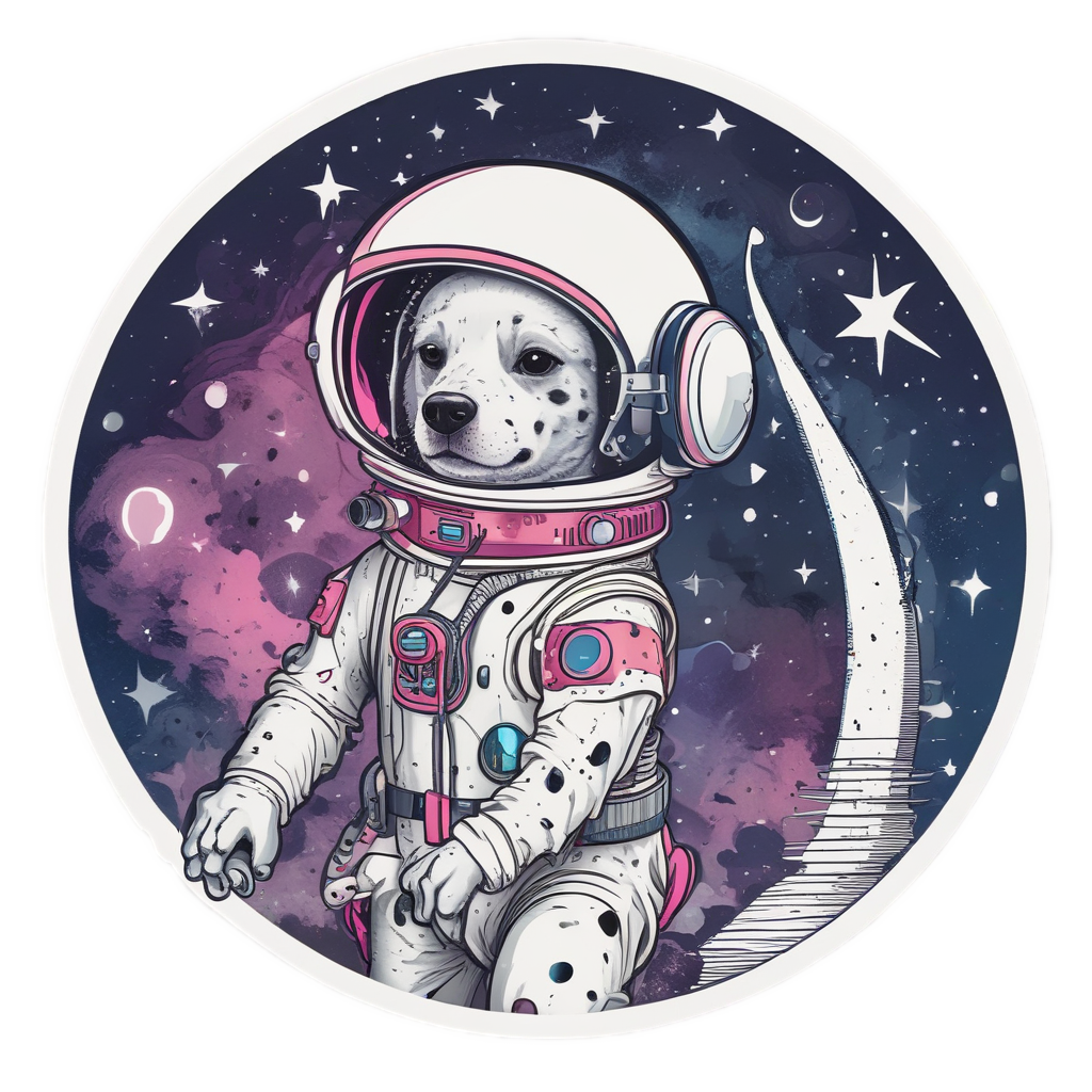 Astronaut Dog in Space — animals & pets stickers
