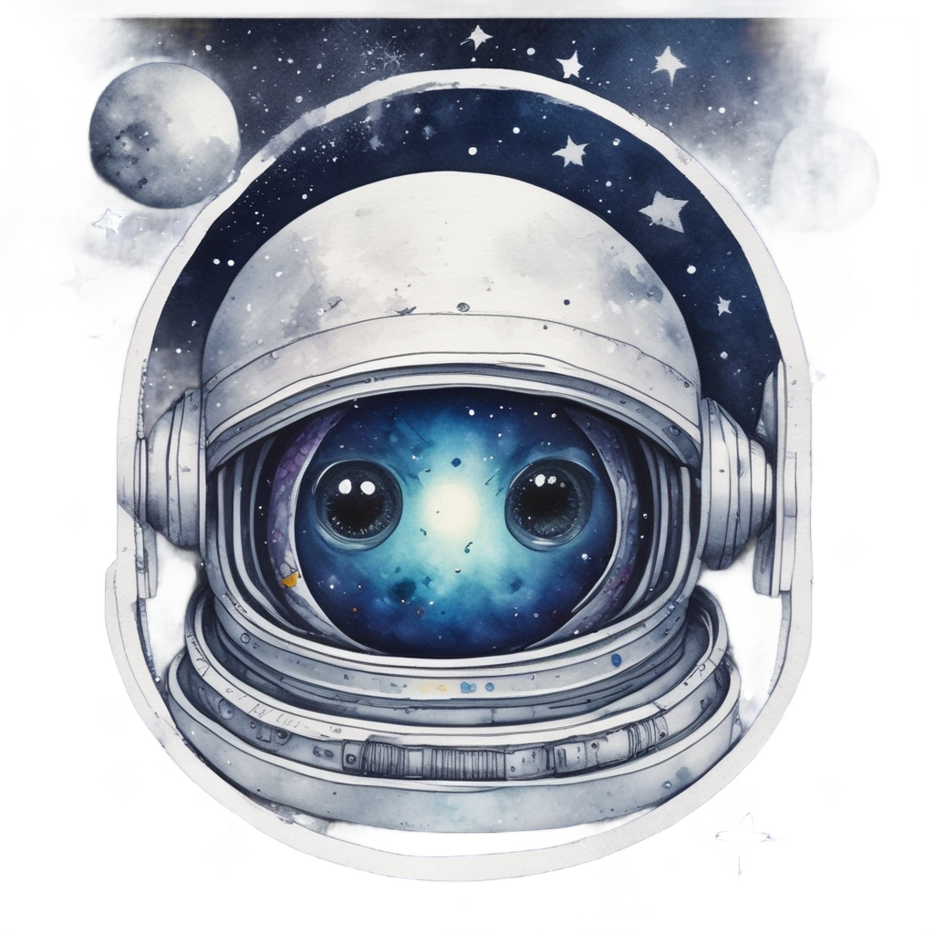 Astronaut Eye in Space — creepy-cute stickers