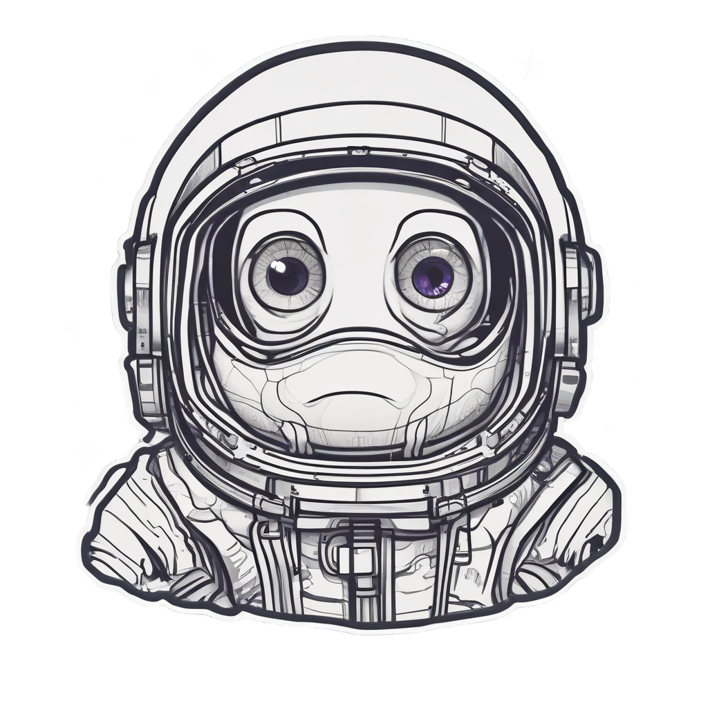 Astronaut Eyeball Explorer — creepy-cute stickers