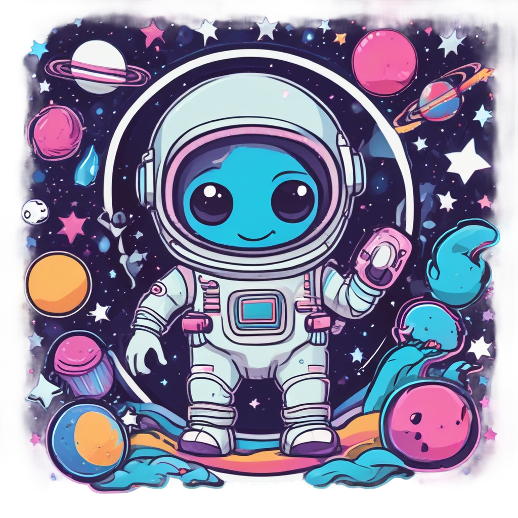 Astronaut Eyeball — creepy-cute stickers