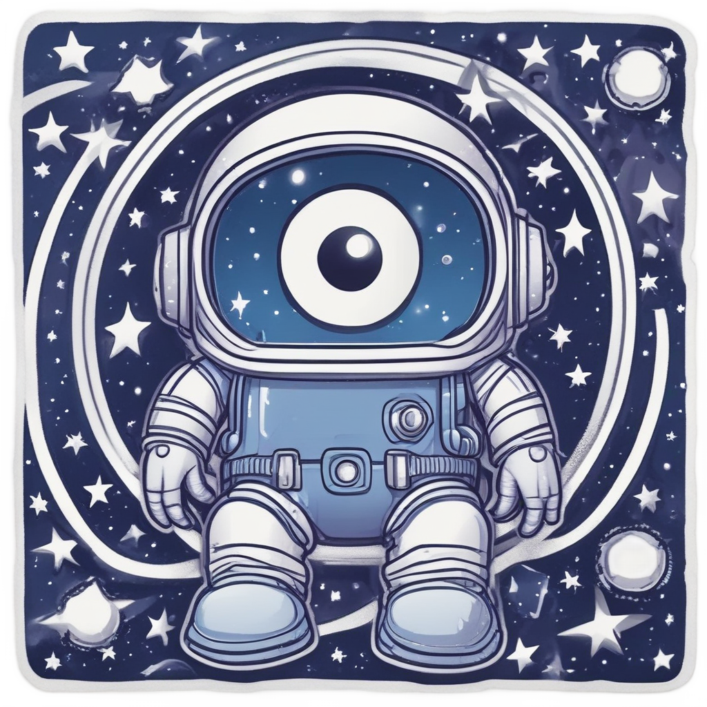 Astronaut Eyeball Space — creepy-cute stickers